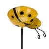 Handcrafted Bee Watering Station Rust-resistant Iron Art Bird Water Feeder Ground Insert Water Dispenser Metal Garden Stake