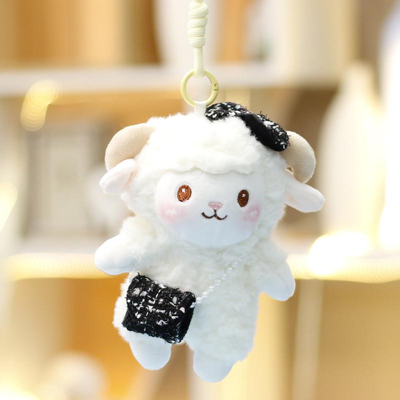 Plush Sheep Keychain Cute Animal Doll For Girls And Boys Backpack Decor