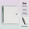 Soft Leather Ring-Bound Planner with Detachable Buckle - Square, Thickened, Grid or Blank Pages