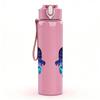 1PC Rainbow Color Feather Wings Pattern 750ml Color Plastic Sports Water Bottle Leakproof Flip Straw Lid Suitable for Sports Office Home Use