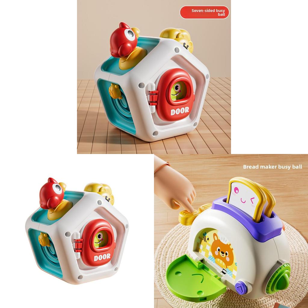 Baby Multifunction Seven Sided Busy Ball Sensory Toy For Early Education And Development
