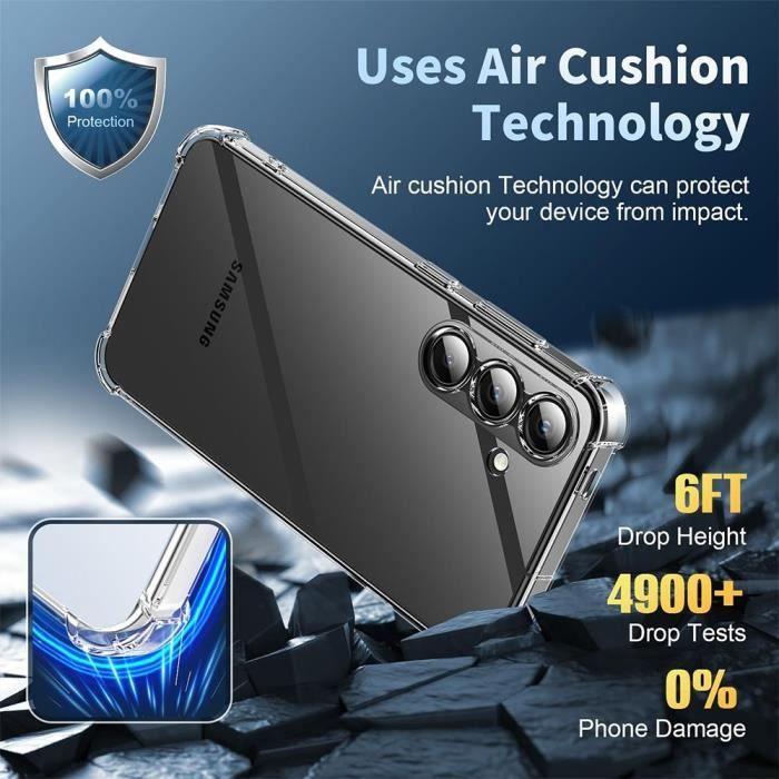 Coque - Booling - pour Samsung Galaxy S25 Plus - TPU Antichoc - Transparente - 2 Verres Trempés