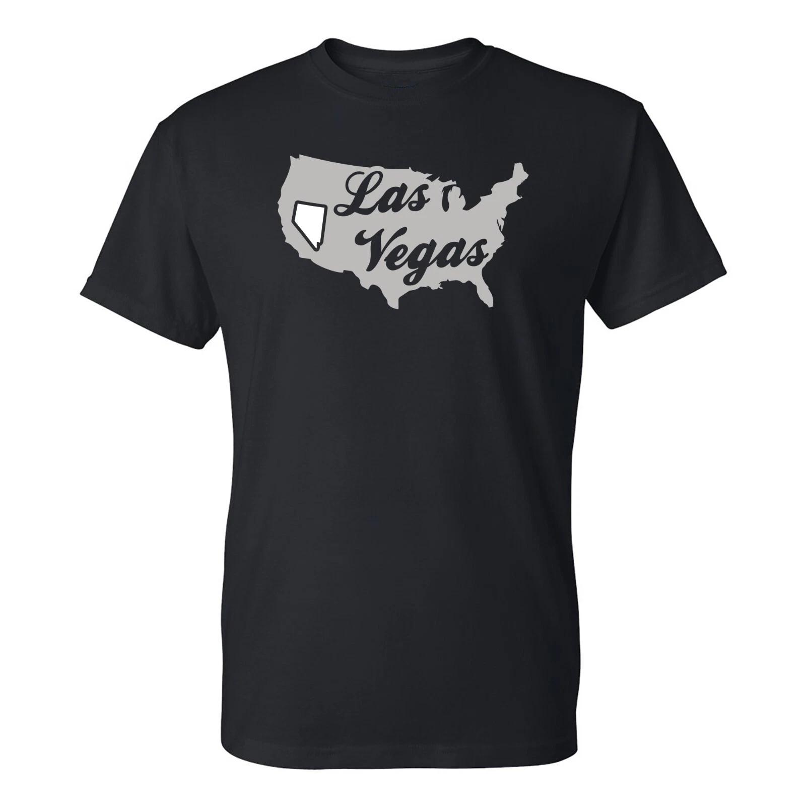 Las Vegas USA Script - Football Team Colors Sports T-Shirt - Black S