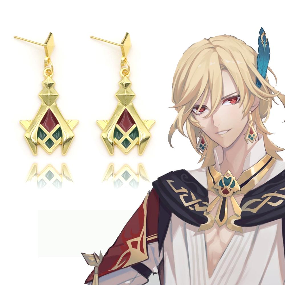 Genshin Impact Sumeru Kaveh Eardrops Earrings Anime Cosplay Jewelry Gifts for Women