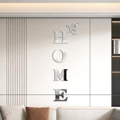 3D Acrylic Mirror Wall Decals Self Adhesive DIY Art Decor for Living Room Bedroom Home Interior Modern Wall Room Decoration