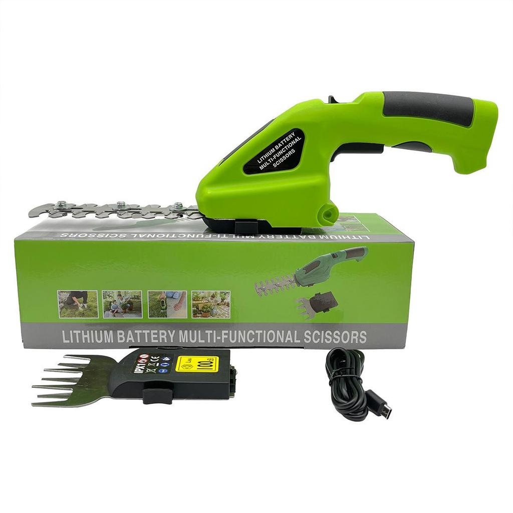 Dual-Use Rechargeable Electric Hedge & Grass Trimmer with Lithium Battery