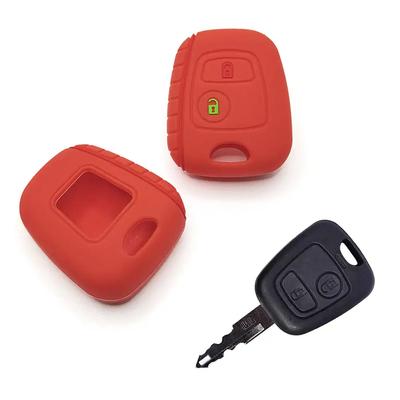 For Peugeot 107 206 307 207 408 Key Protector Holder Shell 2 Buttons Silicone Rubber Car Remote Key Case Cover New