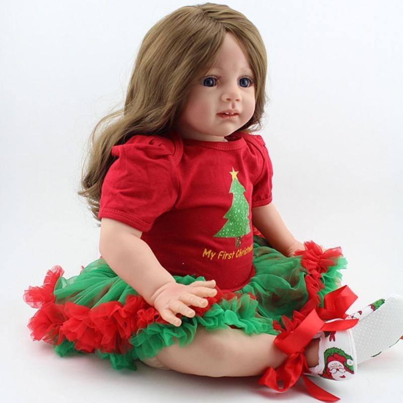 Christmas Style Hair Curly Girl NPKDOLL Simulation Doll Simulation Baby Clothing Model Girl