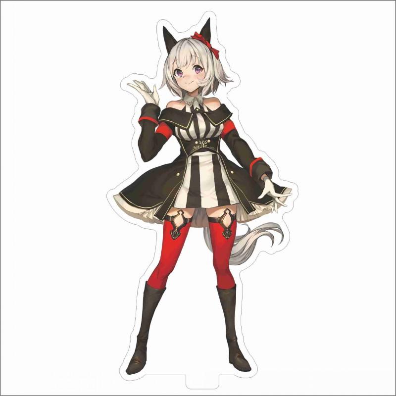 Japan Beautiful Derbil 15 Cm Cartoon Characters Acrylic Double-sided Stand Model Kawaii Cute Office Decoration Panel Permanent Recording Fans