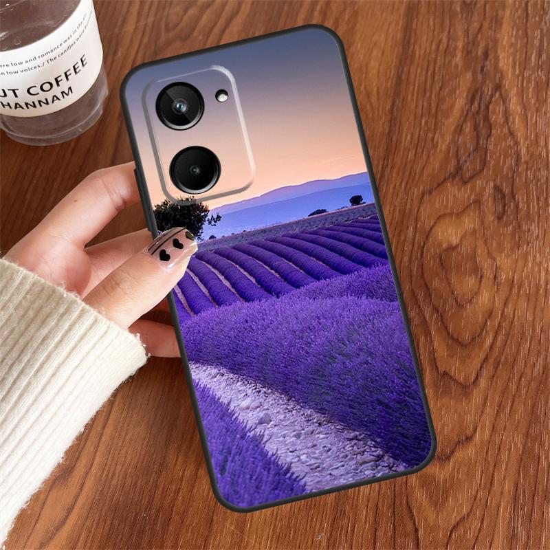 

Lavender Purple Flowers For Realme 15 14 11 12 13 Pro Plus C35 C71 C75 C65 C55 C63 C61 C53 C51 C67 GT6 GT7 Pro Case Realme C55