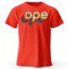 Retro Rainbow Gradient Ope Letter Print Mens Pure Cotton Short Sleeved Comfortable Fashionable Soft Loose Sports Tshirt Top