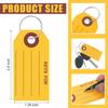 500 Pcs Key Tags with Rings 1.38 X 2.76 Inches Key Chain Tags Labels for Box Keychain Office Shop Car Supplies(Yellow)