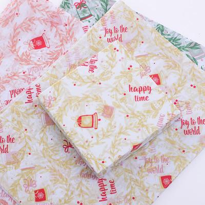 20 Blatt/Beutel Seidenpapier Weihnachten Bedrucktes Geschenkpapier Geschenkverpackungspapier DIY Basteln Blumenverpackung Festival Partyzubehör