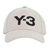 Y-3 Logo Detail Cotton Baseball Cap Men Caps White JP1144
