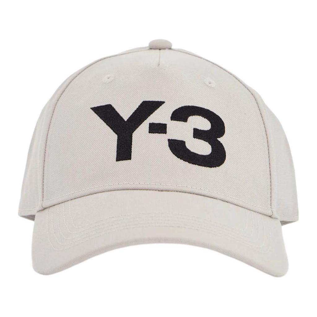 Y-3 Logo Detail Cotton Baseball Cap Men Caps White JP1144