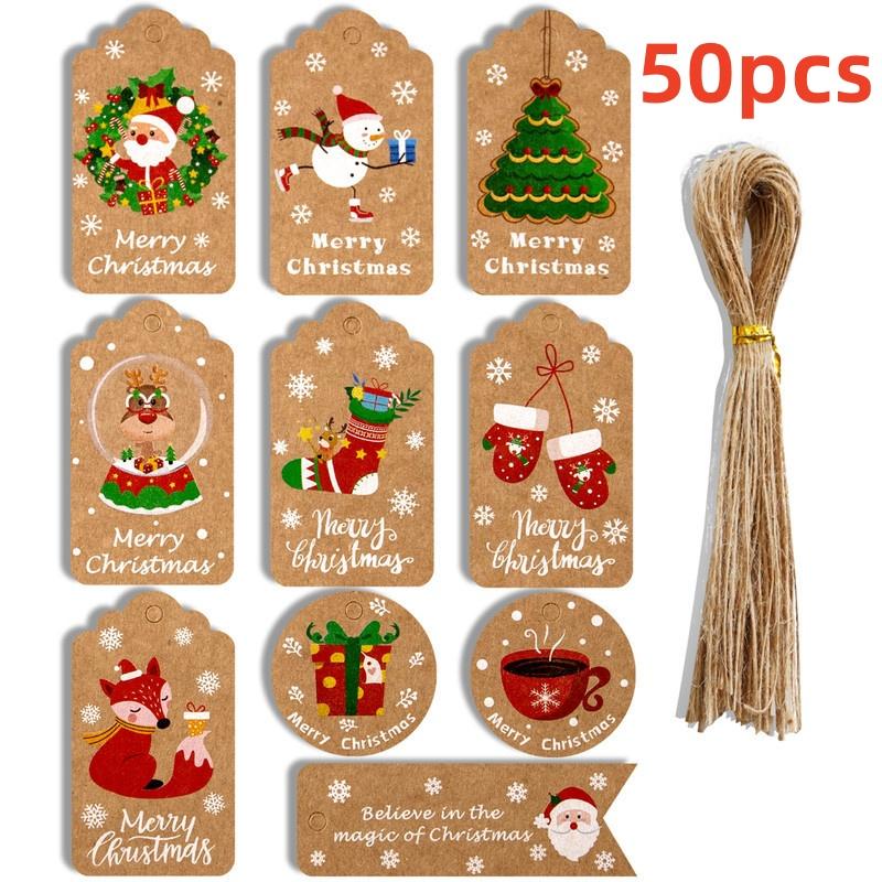 

50/24Pcs Christmas Candy Bags Merry Christmas Cookie Package Christmas Decor Gift Bag For Home Xmas New Year Gifts 2026 as pic
