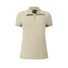 FILA Golf Series Simple Fashion Sports Comfortable Short Sleeve Polo Shirt Women tops Millet-Beige A11W615105FBG
