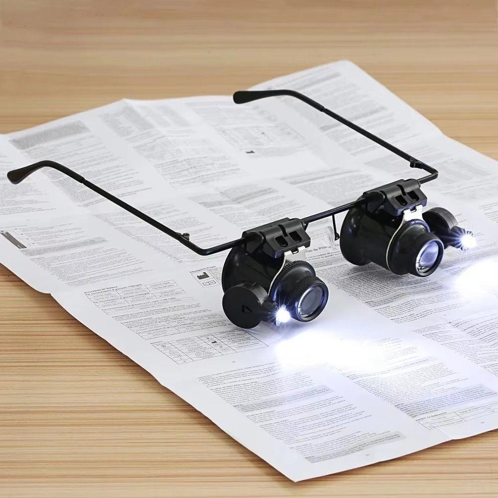 Headband Mount 20X Lens Magnifying Eyewear Jewelers Repair Wearing Magnifier Jewelry Appraisal