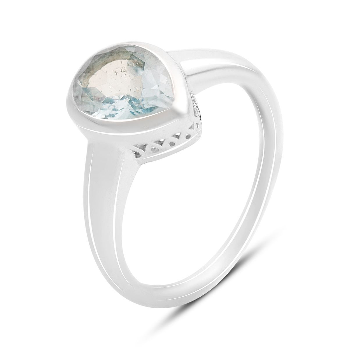 

Серебряное кольцо с натуральным топазом 2.2ct, вес изделия 2,98 гр (2166177) 18 небо синє світло кольору