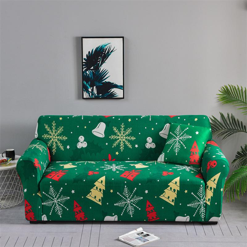 1pc Sofa Slipcover, Non-slip Christmas Santa Claus Sofa Cover, Couch Cover Furniture Protector For Bedroom Office Living Room