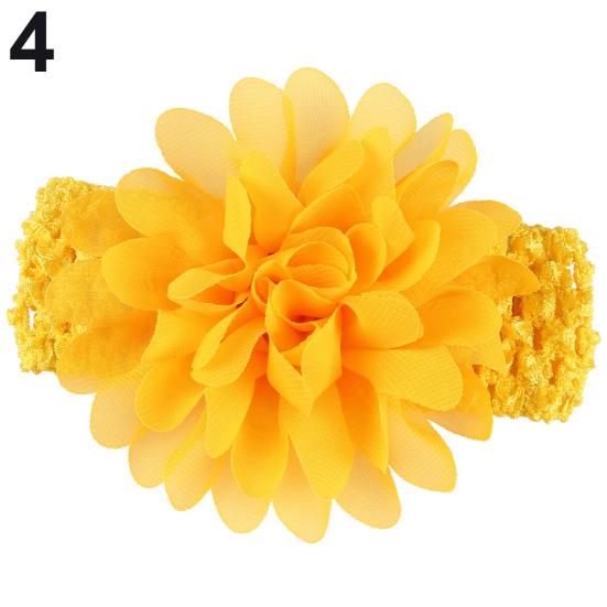 Fashion Baby Girls Kids Chiffon Flower Elastic Headband Hair Accessory Headwear