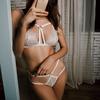 Lace Bra Sets Sexy Lingerie Rose Mesh Embroidery Bikini Set Comfortable Bra Breathable Undergarments Suits Sexual Underwear Suit