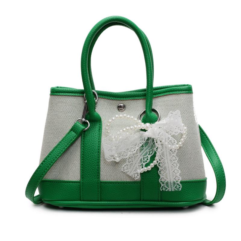 Wholesale Korean version of casual niche contrasting color portable bucket bag commuting versatile simple personality messenger women's bag