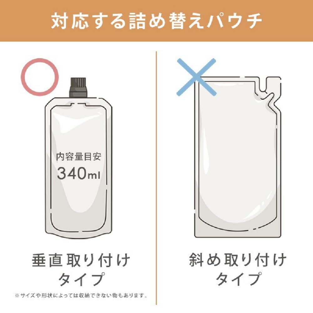 Yamazaki Magnetic Bathroom Refill Pouch Dispenser Storage Holder S of Tower White 10139 X 3 [Set 3]