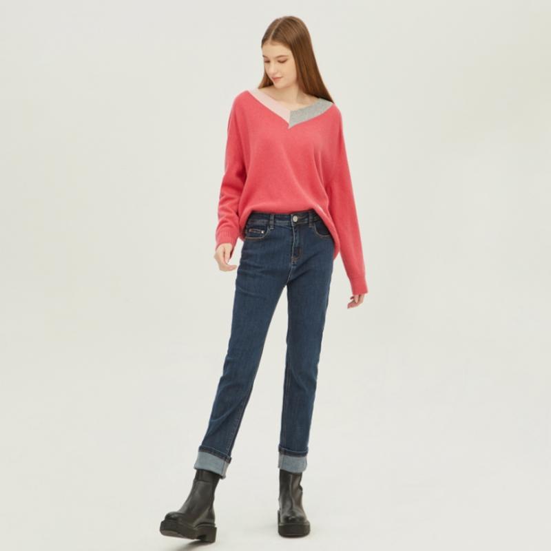 Benetton Benetton Roll Up Slim Straight Jeans Badpb1361 In