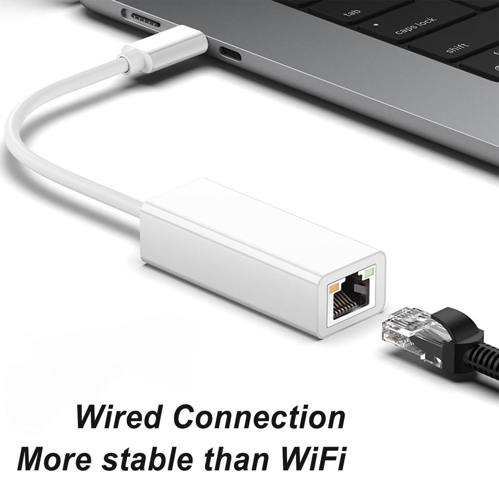 USB Type C to Ethernet USB Type C Network Adapter Ethernet Adapter USB Type C USB Computer Network Adapters for Business Travel