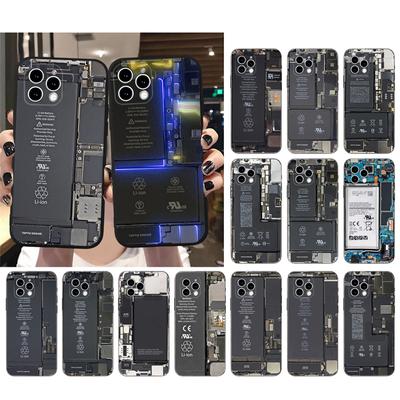 Etui na telefon Iphone 14 13 12 11 Pro Max Xs Xr X 12mini 14 Plus Se bateria płyta główna płytka drukowana etui na telefon komórkowy Funda