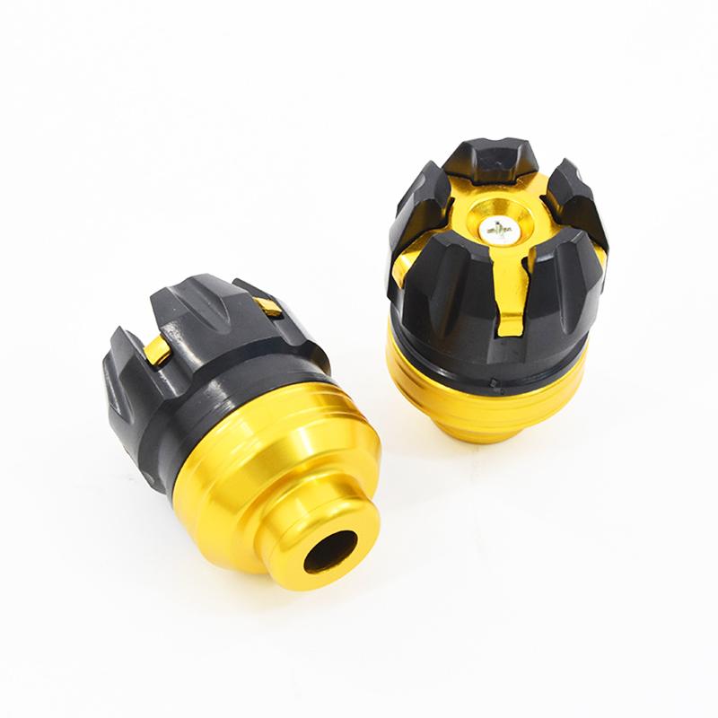 1Pair Universal Motorcycle Wheel Protection Crash Cups Colorful Motorbike Crash Protector for Motorcycle Scooter E-Bike Aluminum