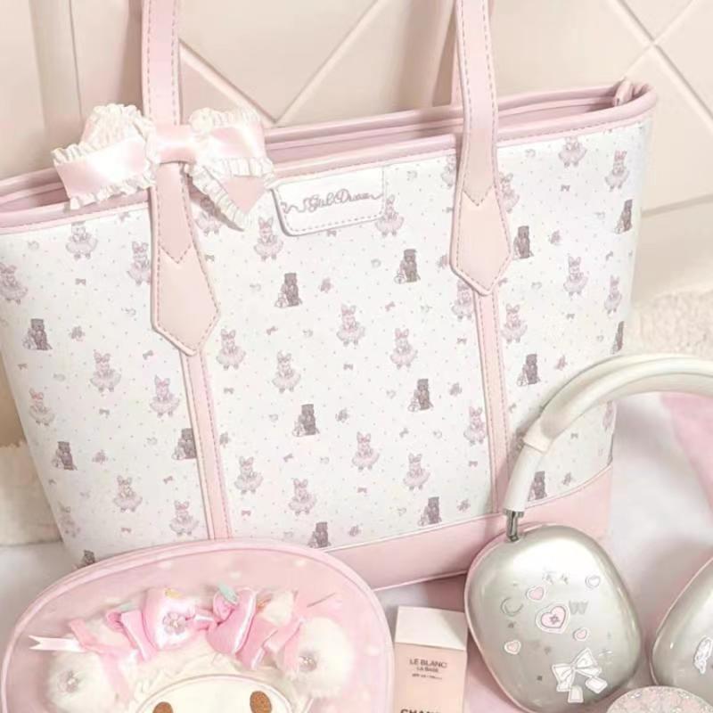Niche Girl 2023 High-End Print Tote: Sweet, Versatile, Large Capacity Shoulder Bag