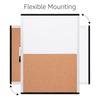 Amazon Basics Rectangular Whiteboard, Dry Erase Board, Magnetic, Plastic/Aluminum Frame, Combo Board, 43.2 cm x 58.4 cm, White/Yellow