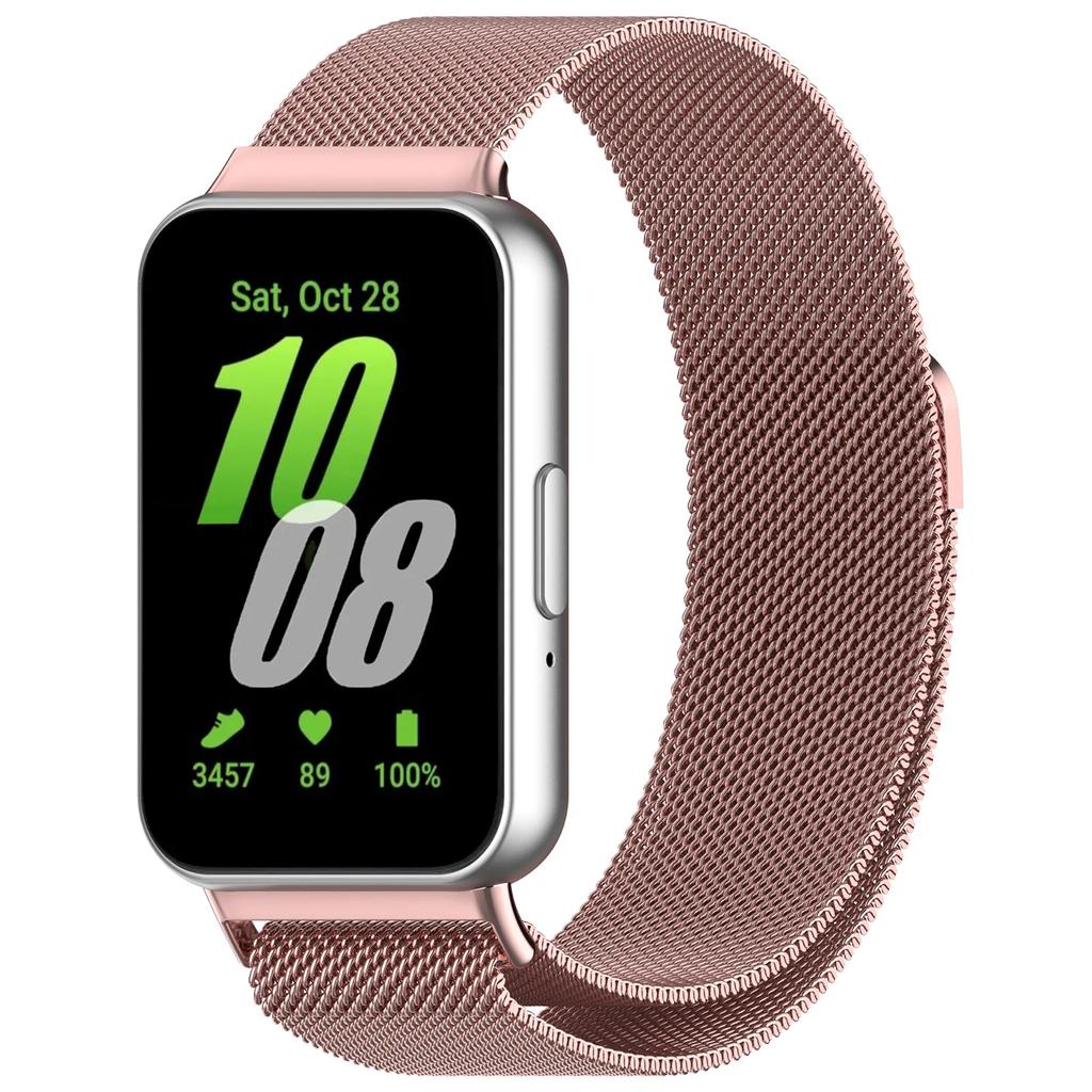 Milanese Loop Strap For Samsung Galaxy Fit 3 Belt Metal Magnetic Bracelet Wristband For Samsung Galaxy Fit 3 Correa Accessories