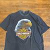 Vtg 80s Harley Davidson Shirt Bald Eagle Holoubek Germany Dealership XL Rare