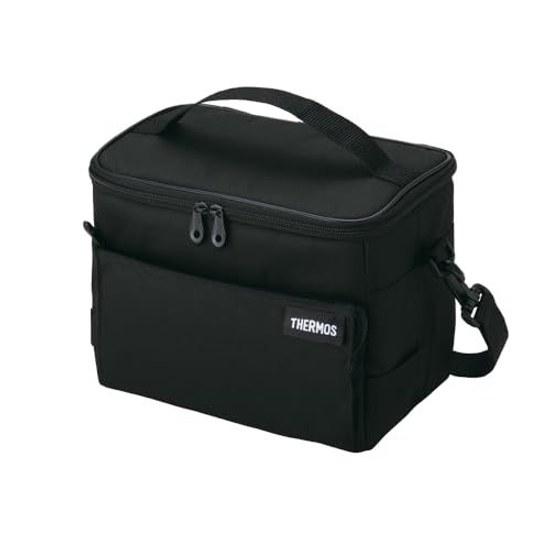 Thermos Soft Cooler 5L All Black Insulated Bag 5-Layer Insulation Structure Foldable Compact Water-Repellent Fabric Box Type RFD-0051 ALB