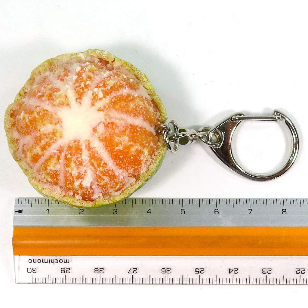 Food replica Whole green mandarin orange that looks like you could eat it keychain (253OK)