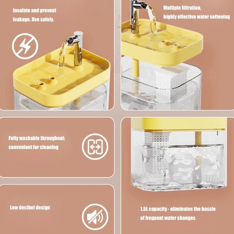 Cats Water Fountain Automatic Dogs Pet Drinking Mute Water Dispenser Large Capacity Quiet Automatic Fountain