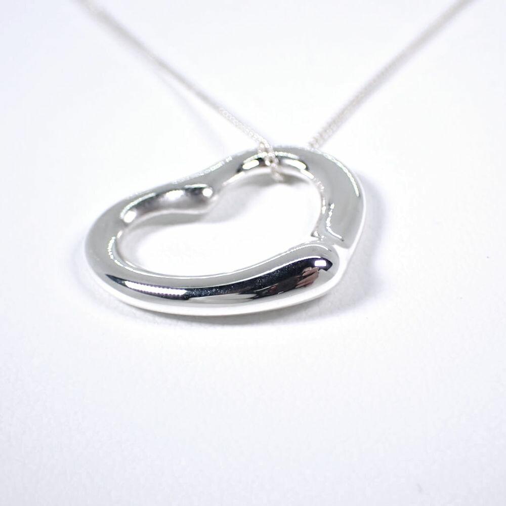 [Used] TIFFANY/Tiffany 925 Open Heart Pendant/Necklace/j6-2