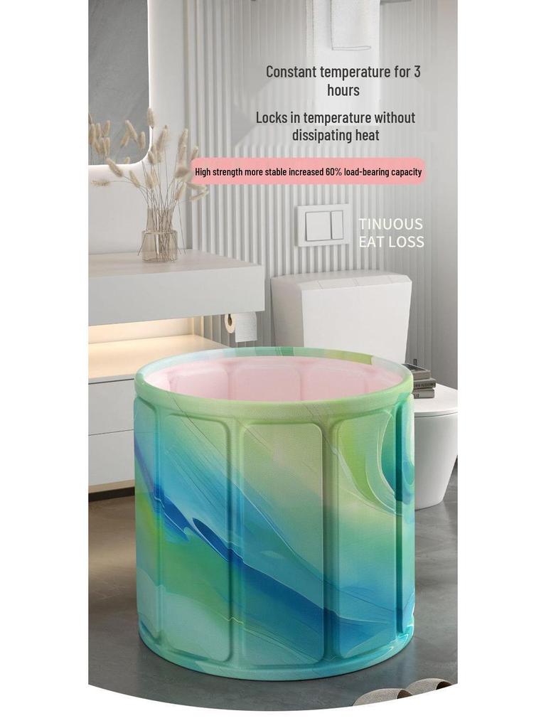 Collapsible Adult & Baby Bath Tub: Full Body Soak & Kiddie Pool 
