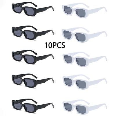10 PCS Square SunGlasses Decorative And Fashionable Glasses Suitable For Daily Travel And Play Shades Beach Accessories