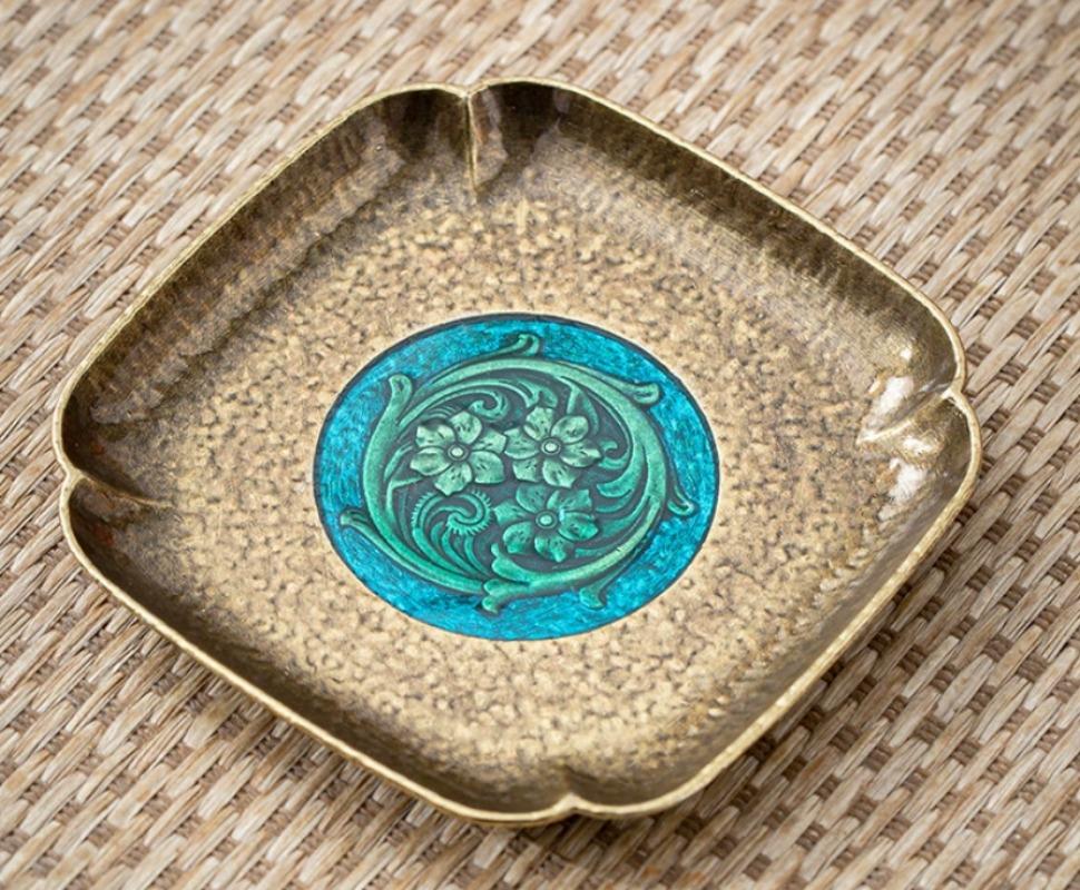 Japanese Antique Copper Coasters Retro Heat Insulation Cup Holder Mat Pad Chinese Kung Fu Gungfu Tea Ceremony Tea Trays Teaware