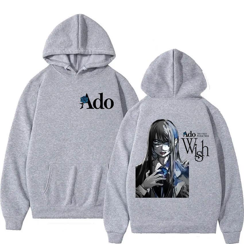 

лімітована толстовка Ado Hibana WORLD TOUR з графікою, чоловічий високоякісний повсякденний худі, ретро вуличний одяг Хараджуку XL