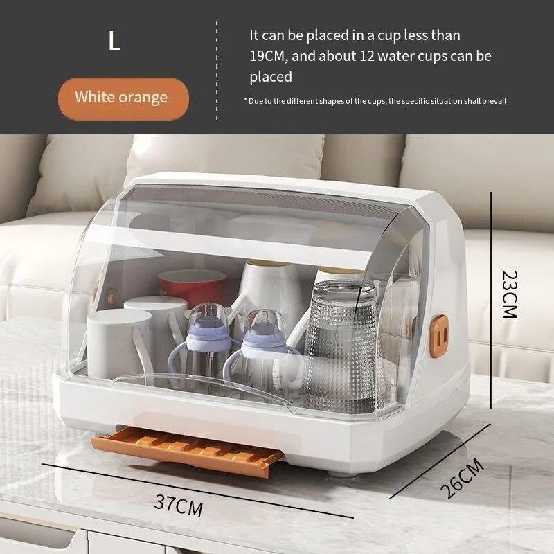 Кухонный ящик для хранения чашек и посуды стеллаж для слива многофункциональный устойчивый к насекомым настольный барный шкаф для хранения белый простой orange-8-10cups-37cm 5980₽