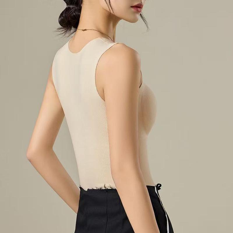 New Women's Slimming Warm Vest Underwear Fixed Cup Bra Top Base Layer Shirt Autumn Winter Outerwear Versatile Innerwear