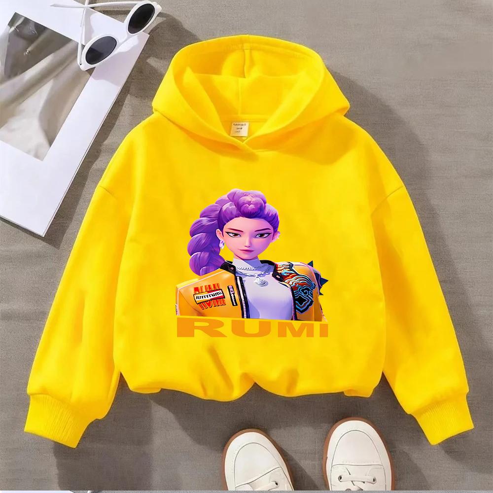 Kpop Lovci démonů Anime RUMI Dívčí mikina s kapucí Kreslený potisk Ležérní Teplá Pohodlná Mikina