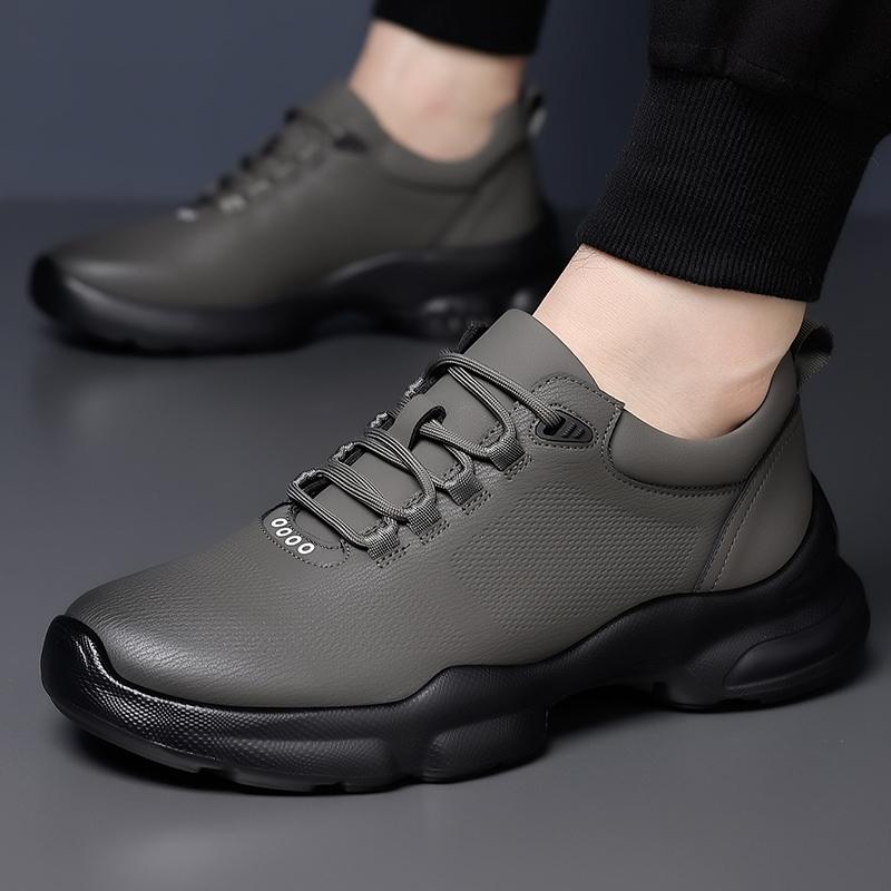 Solid Color Trainers Comfortable Treking Footwear Non-slip Mens Suede Leather Hiking Shoes Man Sneakers Stylish Walking Shoes