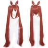 100cm Anime Uma Musume Pretty Derby Cosplay Wig Daiwa Scarle Cosplay Wig Headwear Brown Synthetic Hair Heat Resistant