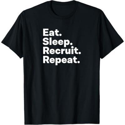 Eat Sleep Recruit Gifts for Recruiters T-Shirt NDSP Mens Womens Tank Top Sweatshirt Hoodie Longsleeve 1937 Black